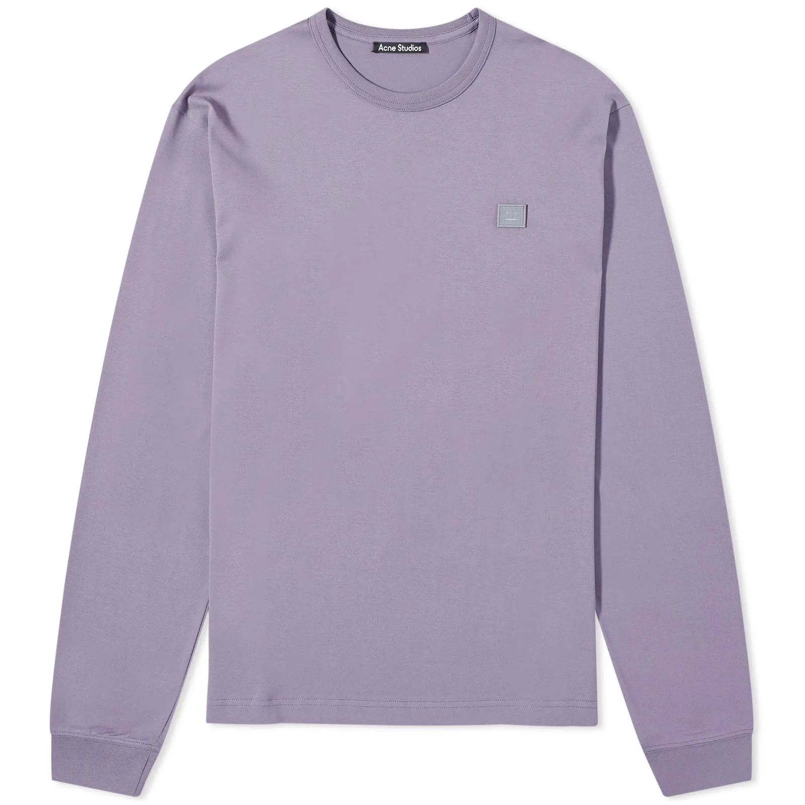 Acne Studios Eisen Long Sleeve Face T-ShirtFaded Purple