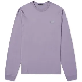 Acne Studios Eisen Long Sleeve Face T-ShirtFaded Purple