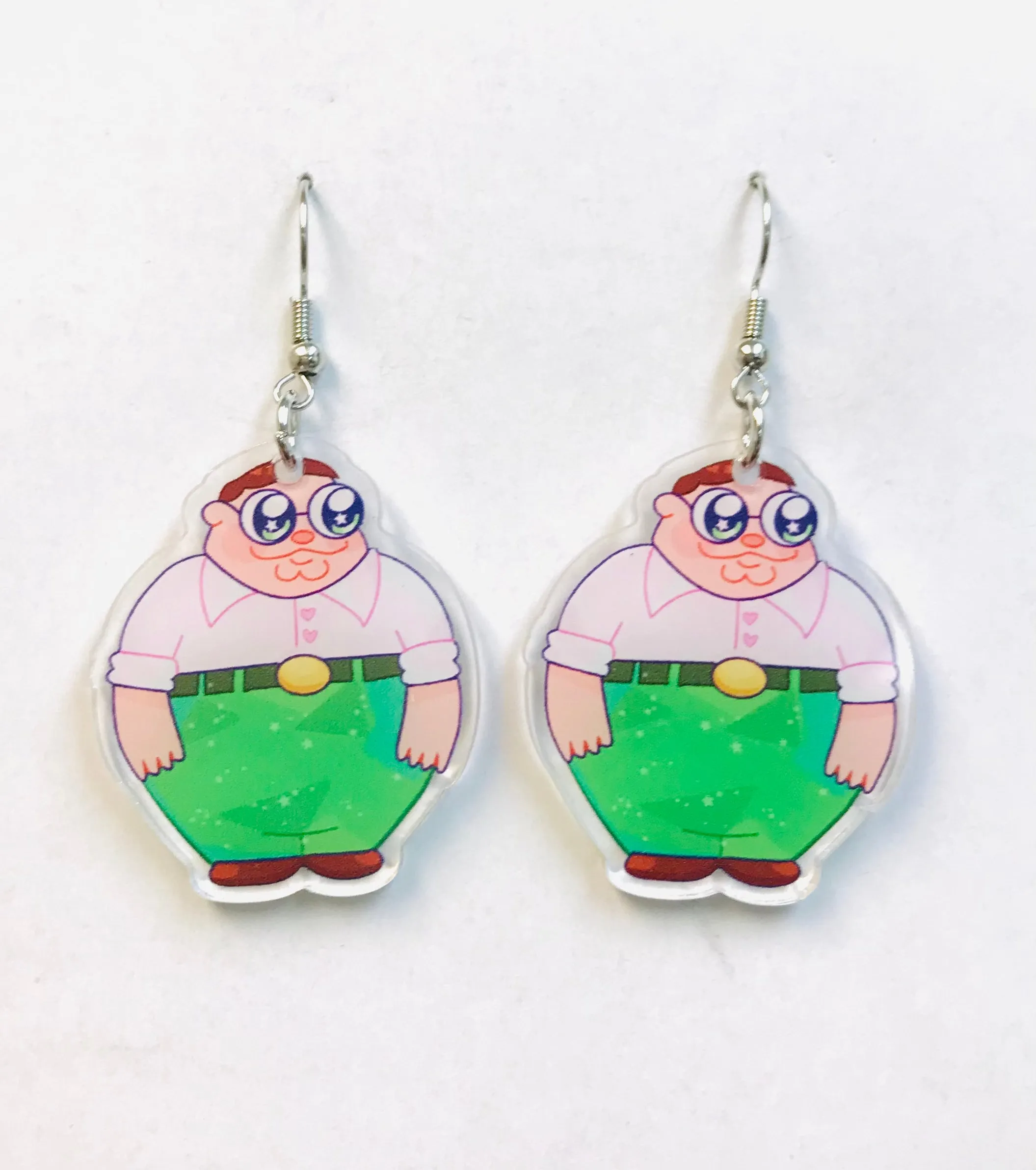 Acrylic Peter Griffin Family Guy Animated Sitcom Earrings