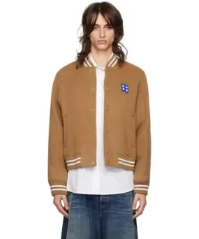 ADER error Beige TRS Tag Varsity Bomber Jacket