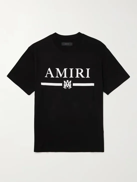 AMIRI  |Crew Neck Street Style Cotton Short Sleeves Logo