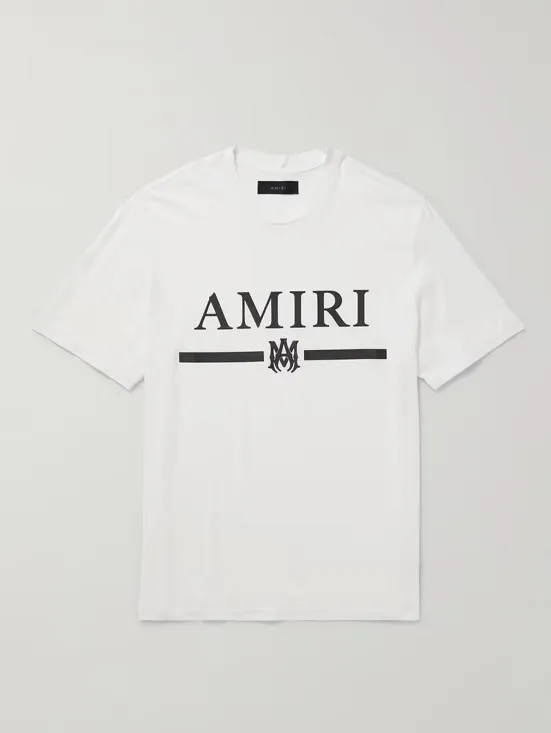 AMIRI  |Crew Neck Street Style Cotton Short Sleeves Logo