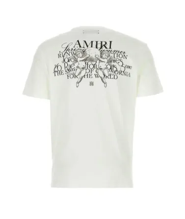 AMIRI  |Crew Neck Street Style Plain Cotton Short Sleeves Logo