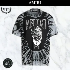 AMIRI  |Crew Neck Unisex Street Style Cotton Short Sleeves Logo