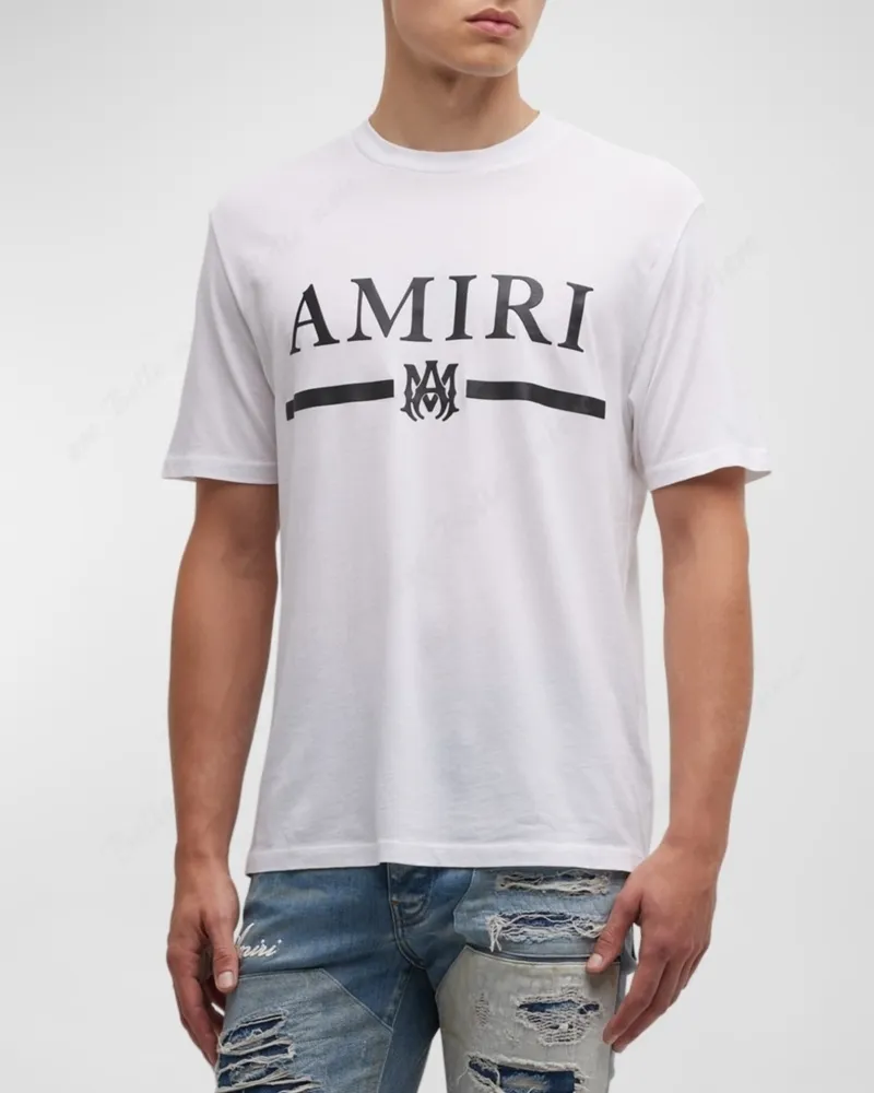 AMIRI  |Crew Neck Unisex Street Style Cotton Short Sleeves Oversized