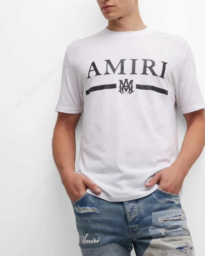 AMIRI  |Crew Neck Unisex Street Style Cotton Short Sleeves Oversized