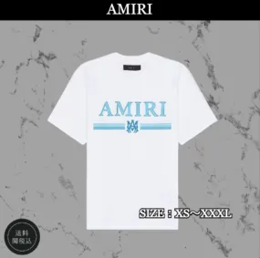 AMIRI  |Crew Neck Unisex Street Style Plain Cotton Short Sleeves