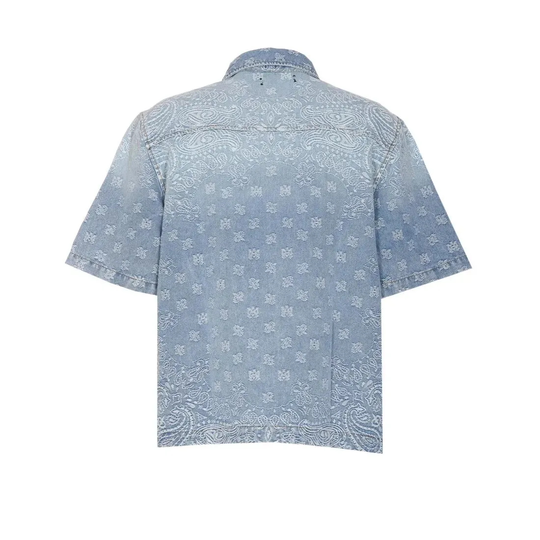 AMIRI  |Paisley Street Style Cotton Short Sleeves Logo Shirts