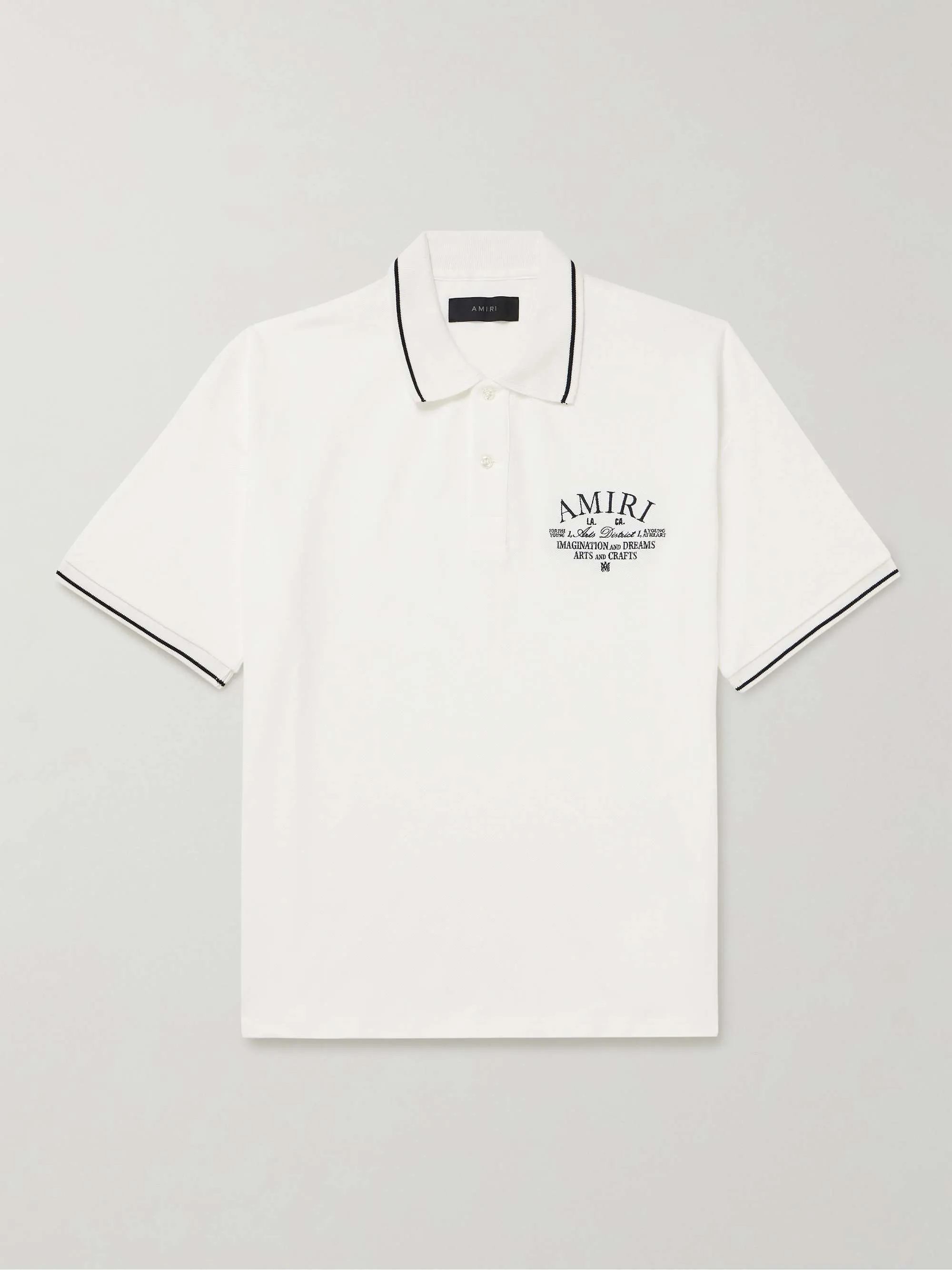 AMIRI  |Street Style Cotton Short Sleeves Logo Polos