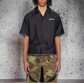 AMIRI  |Unisex Silk Street Style Plain Short Sleeves Oversized Logo