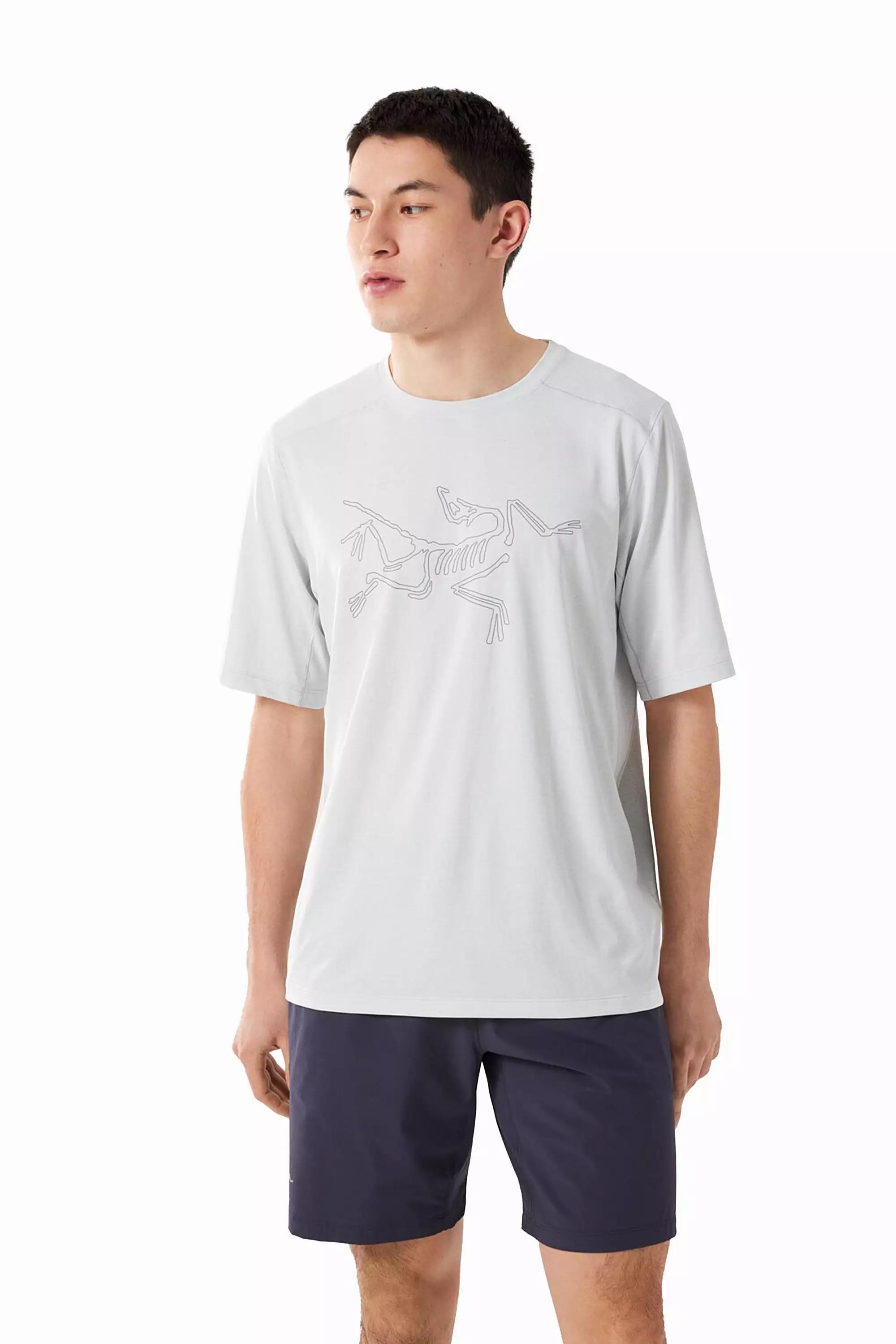 Arc'teryx Men's Cormac Logo SS Shirt in Atmos Heather