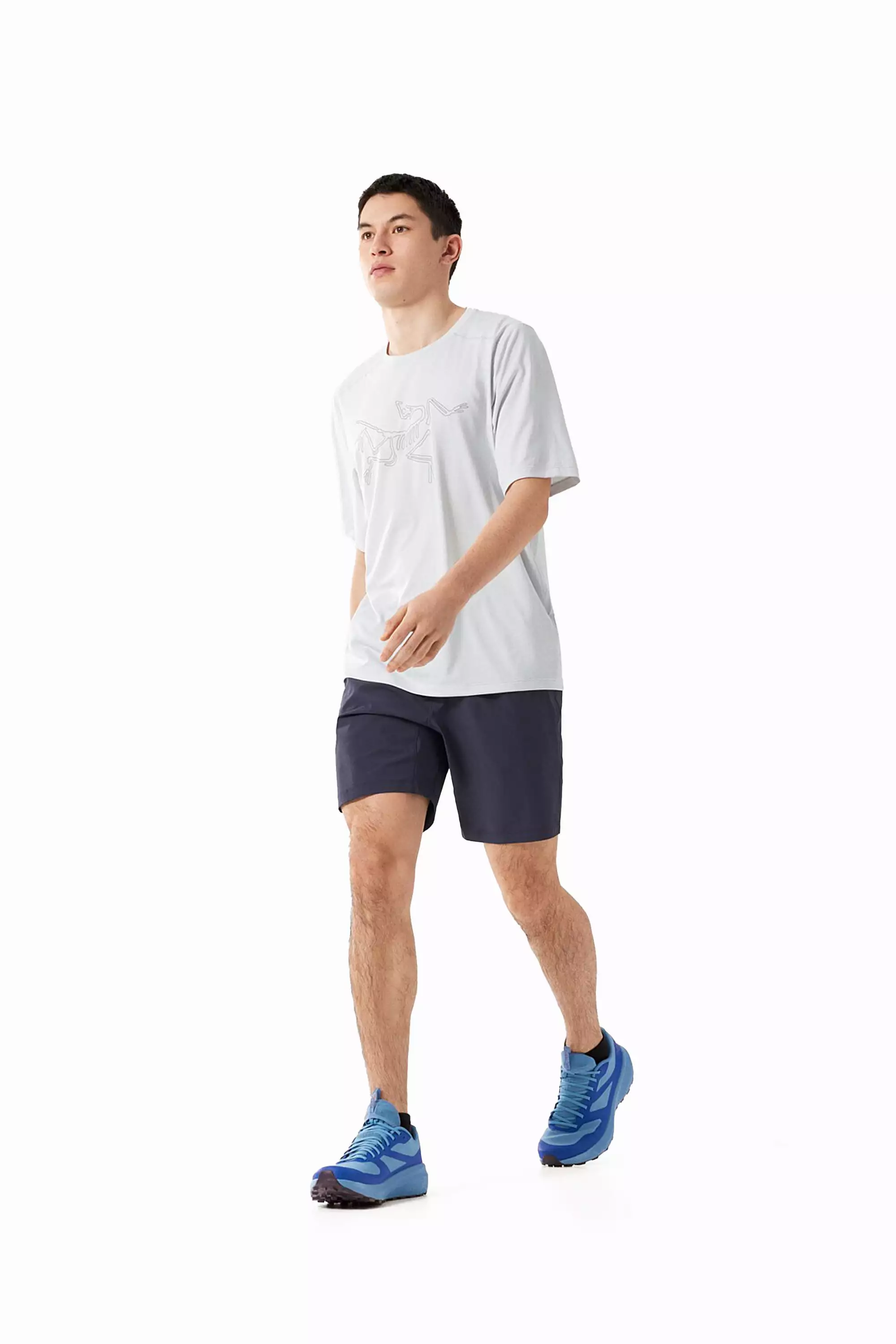 Arc'teryx Men's Cormac Logo SS Shirt in Atmos Heather