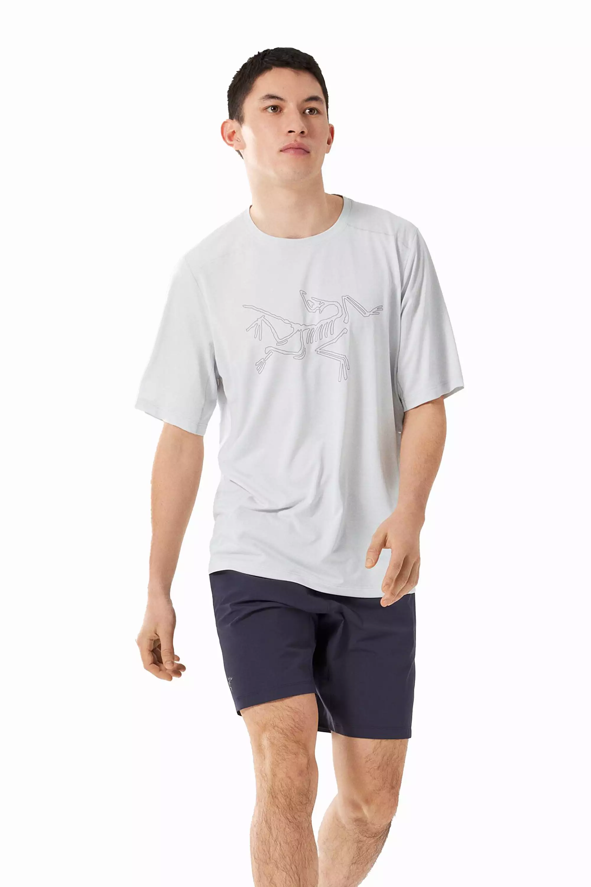 Arc'teryx Men's Cormac Logo SS Shirt in Atmos Heather