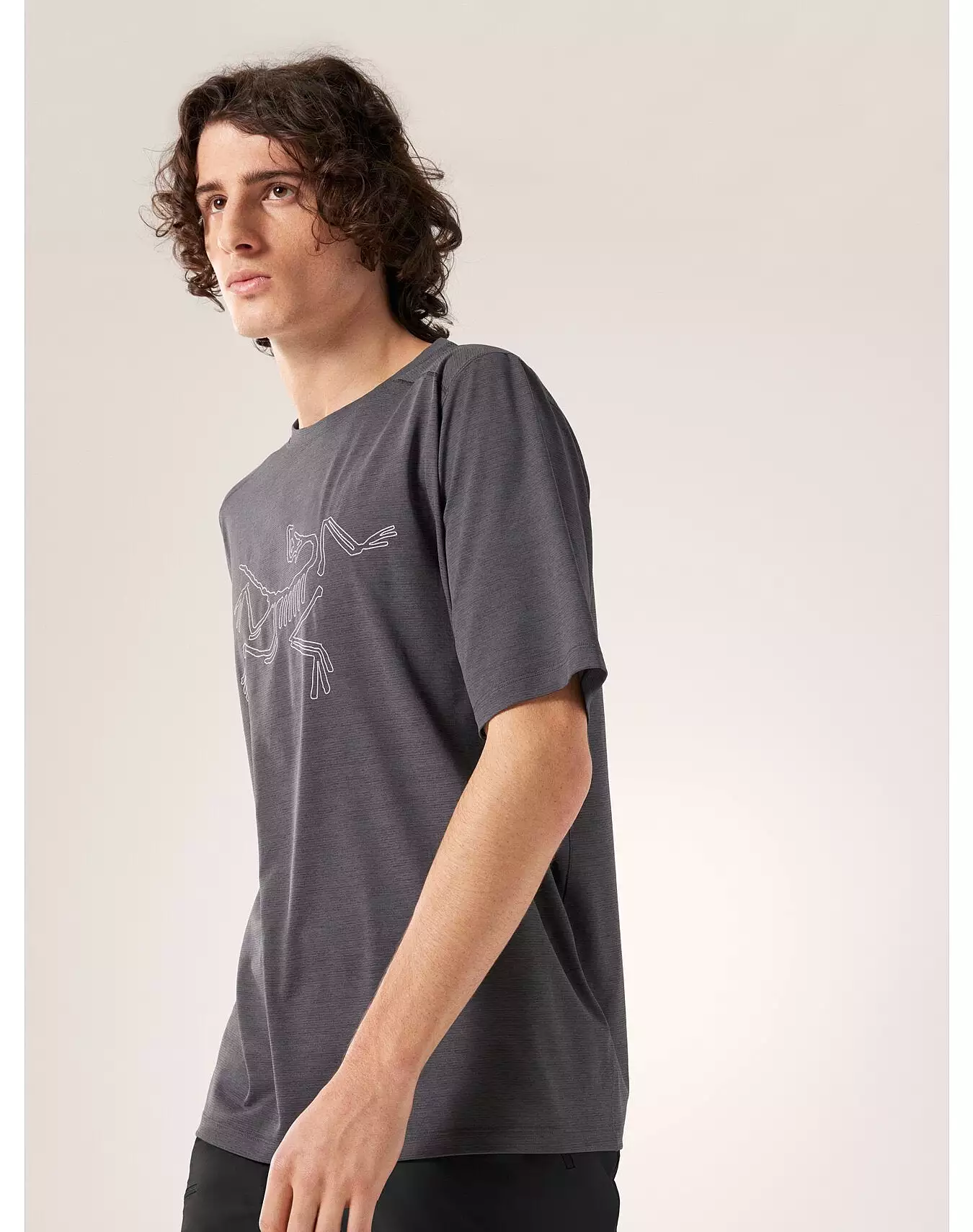 Arc'teryx Men's Cormac Logo SS Shirt in Black Heather