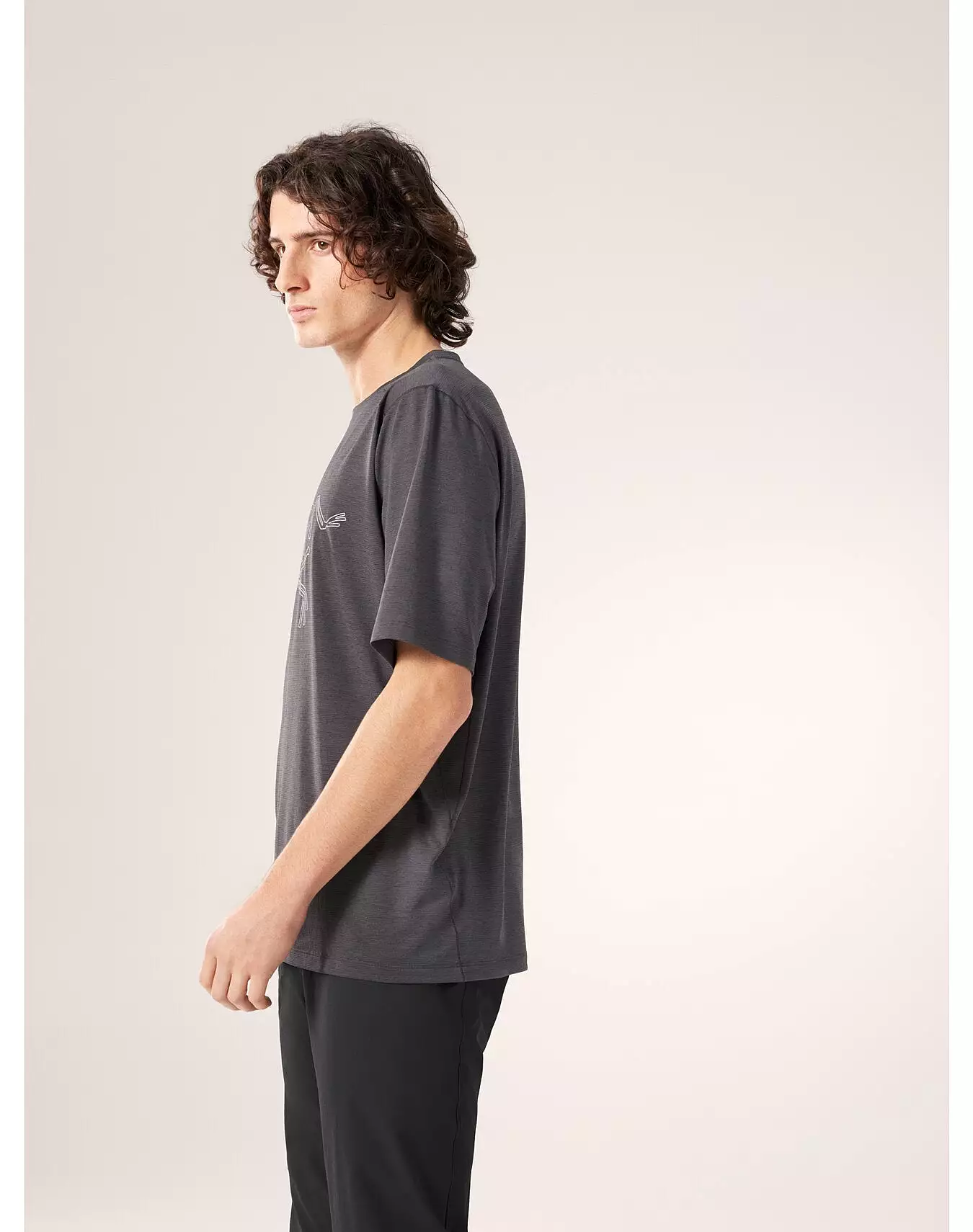 Arc'teryx Men's Cormac Logo SS Shirt in Black Heather