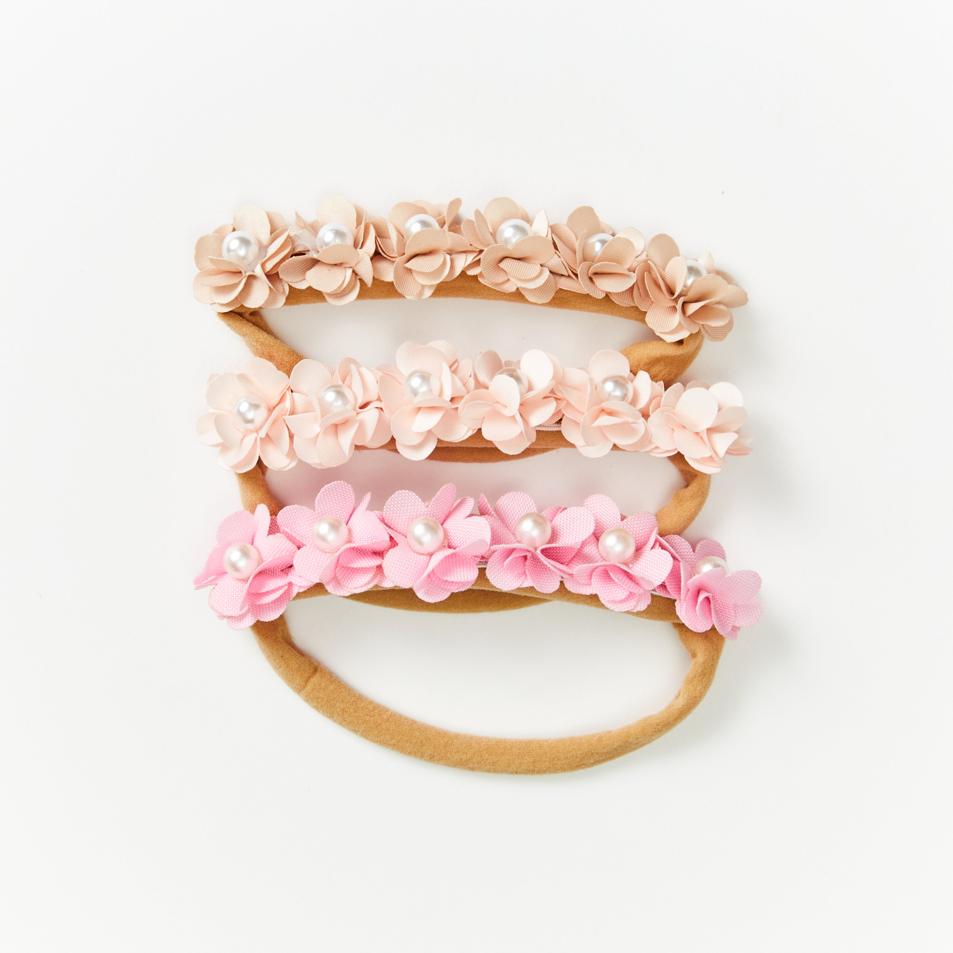 Baby Girl Mini Little Flower Crown Headband in Rose Ash