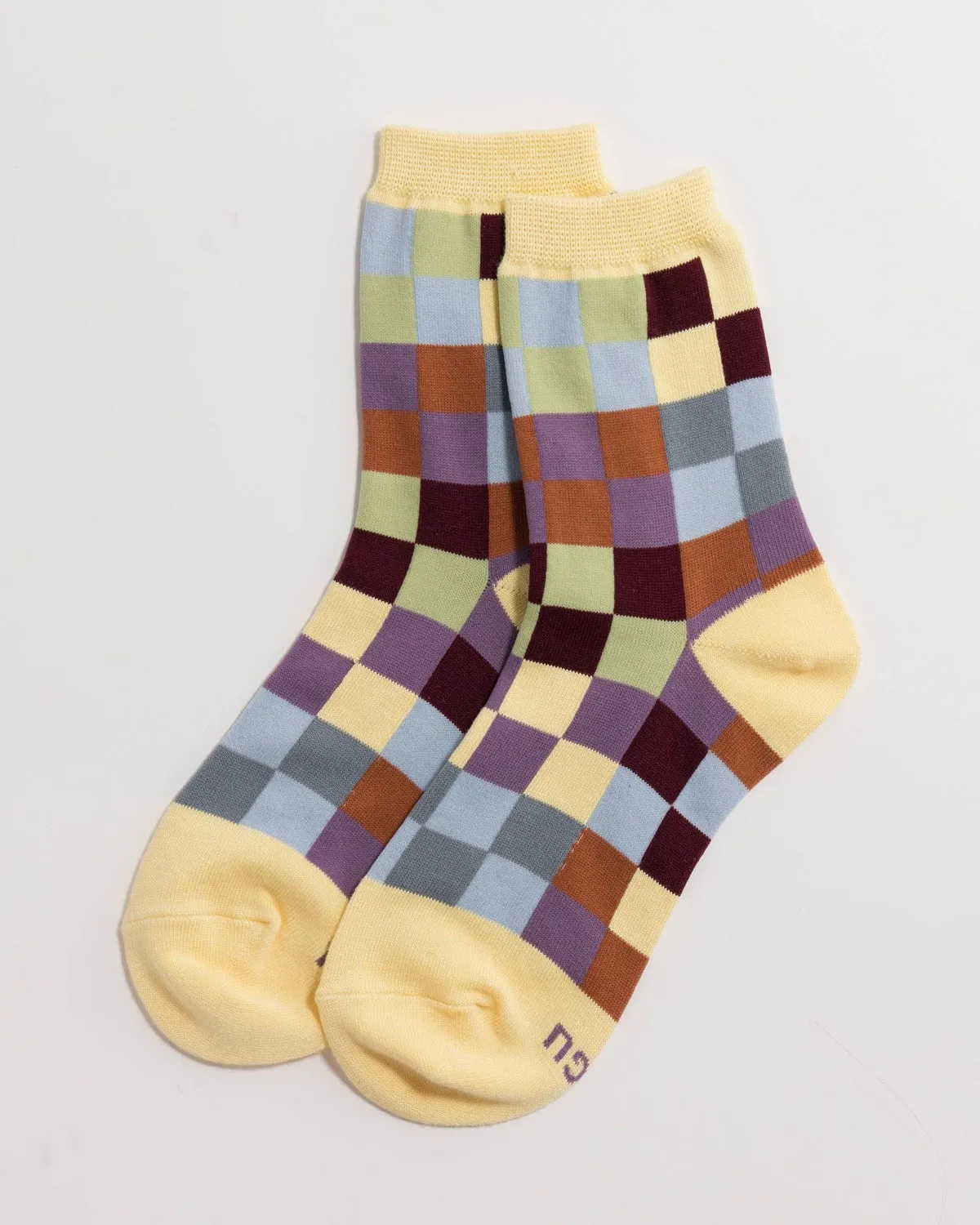 Baggu: Crew Sock Check Multi