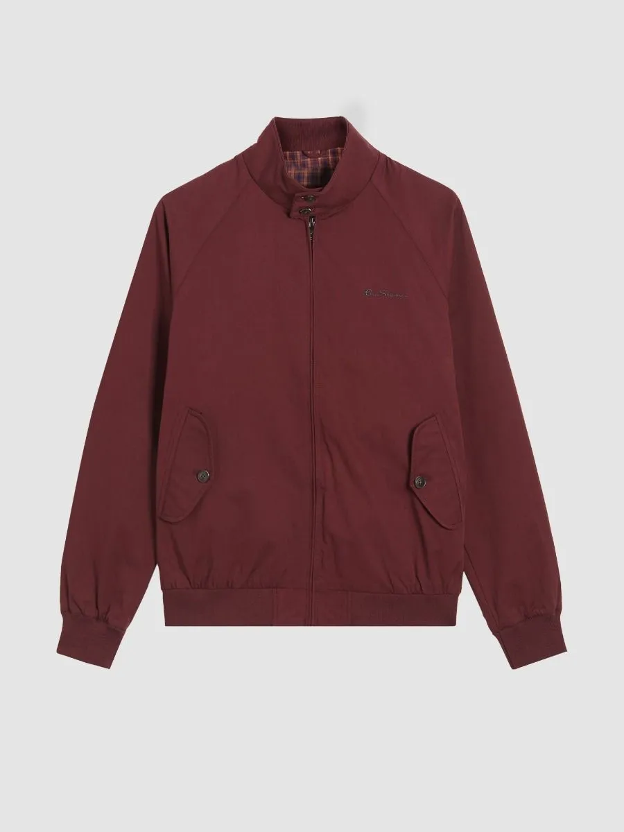 Ben Sherman Signature Casual Harrington Jacket Aubergine