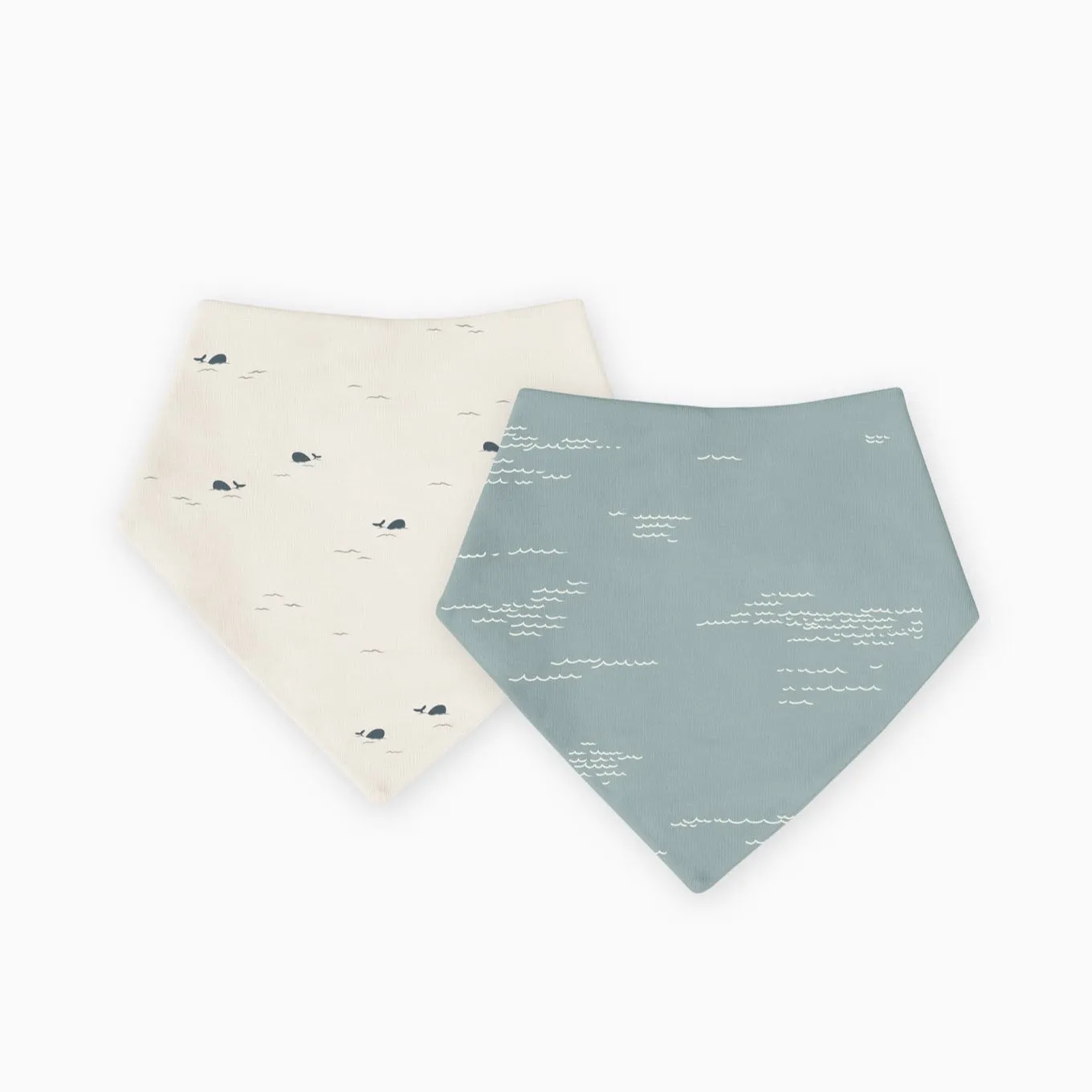 Bib Set - 2 Pack (Whales/Harbor and Waves/Ocean)