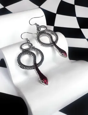 BLOODY SLITHERING SNAKE EARRINGS