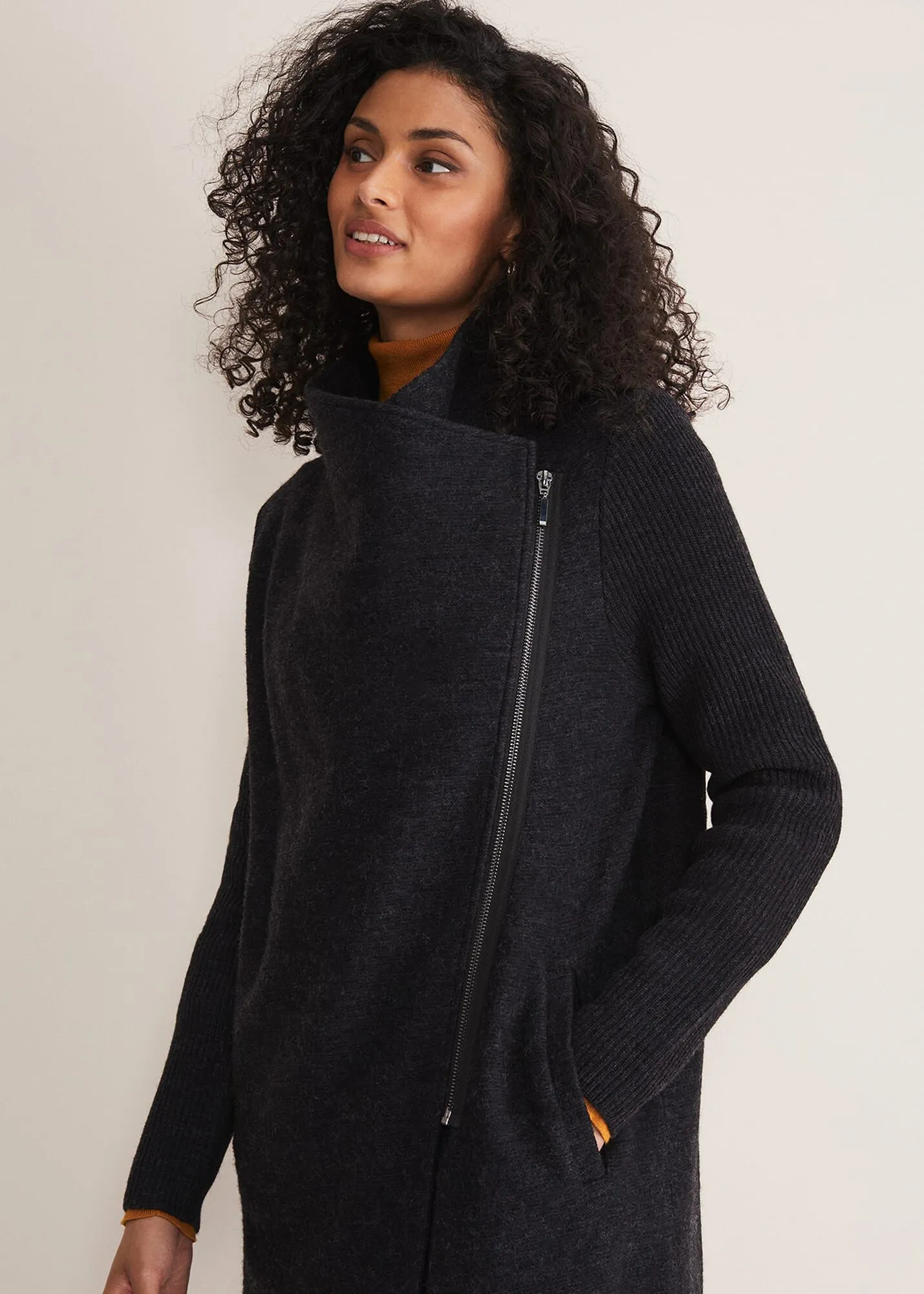 Byanca Zip Knit Coat