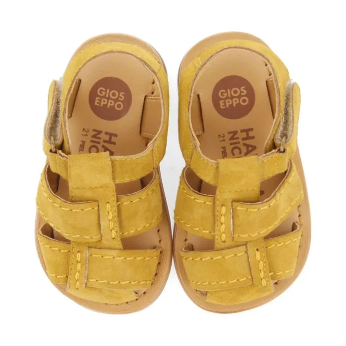 Cabixi boys mustard leather strappy sandals