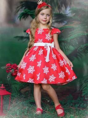 Cherry Snowflake Holiday Dress