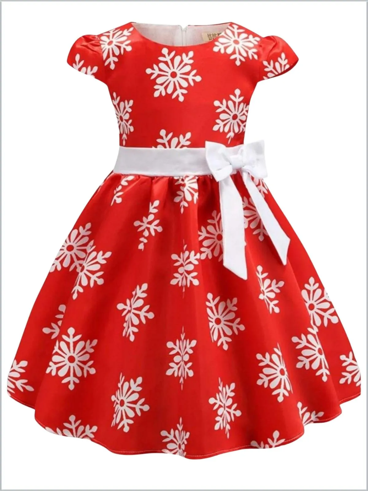 Cherry Snowflake Holiday Dress