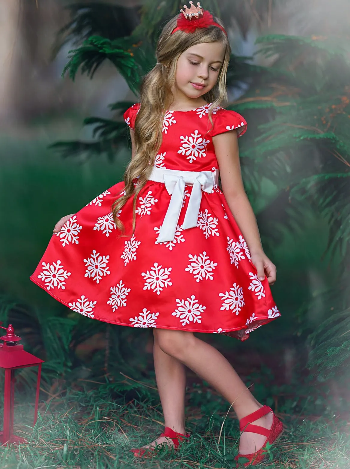 Cherry Snowflake Holiday Dress