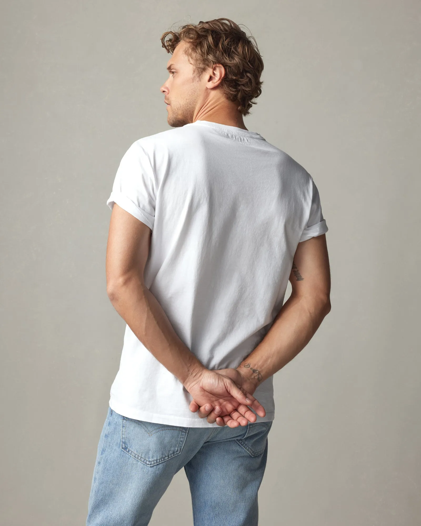 Classic Cotton Crew Tee - White