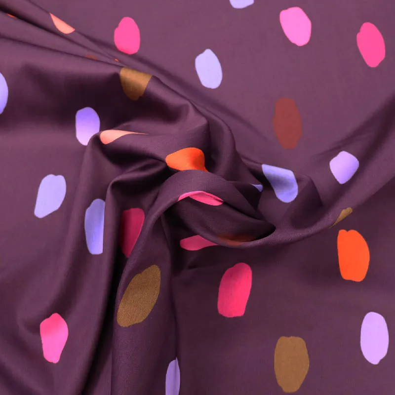 Cotton Sateen - Aubergine Purple - Dabs