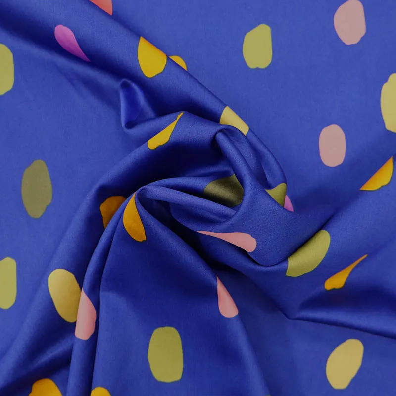 Cotton Sateen - Bright Blue - Dabs