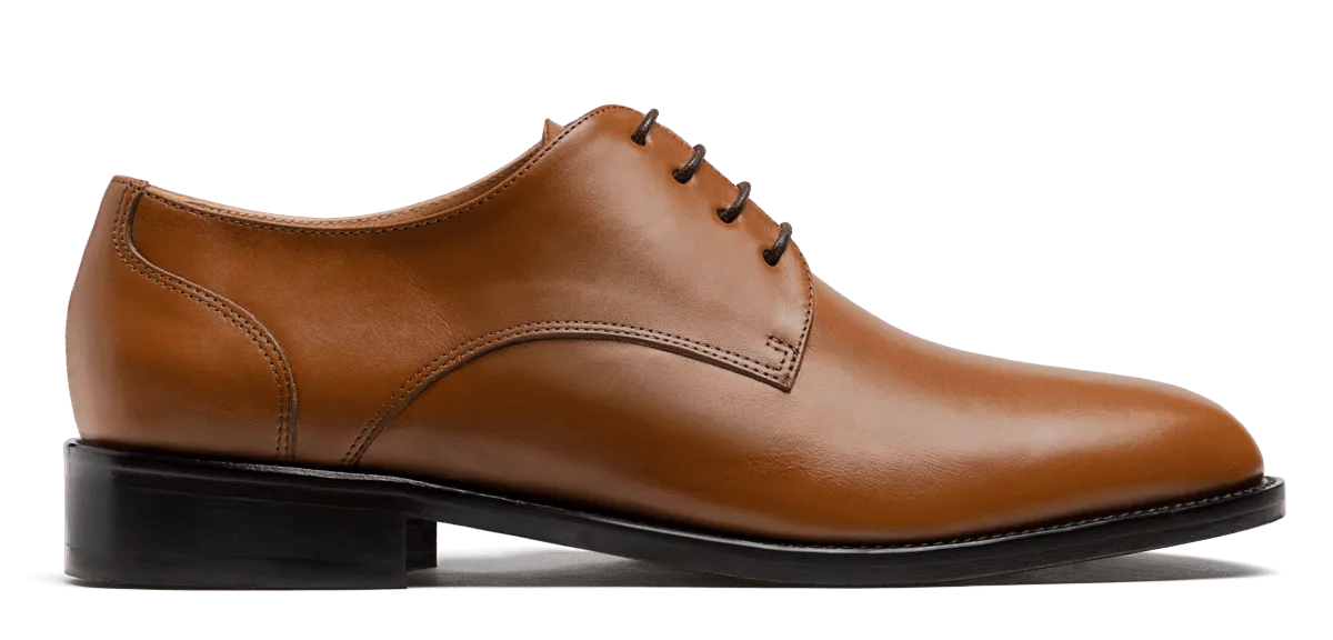 Derby shoes in brown leather