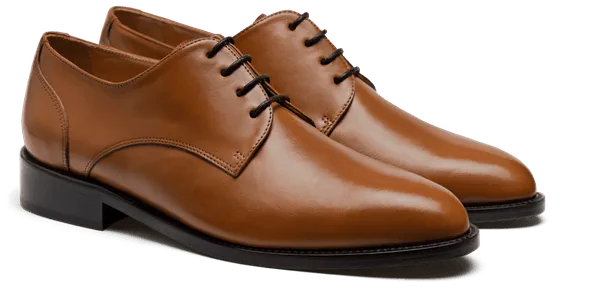 Derby shoes in brown leather