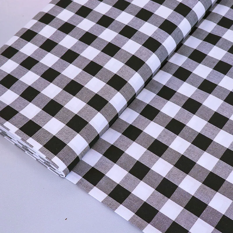 Dressmaking Cotton Bigger Gingham - Wide Width - Black