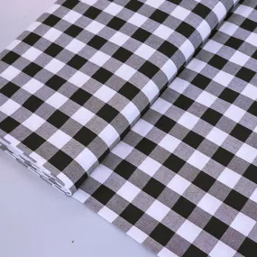 Dressmaking Cotton Bigger Gingham - Wide Width - Black