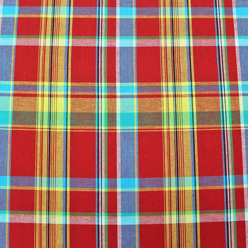 Dressmaking Madras Cotton Check - Red - Heffalump