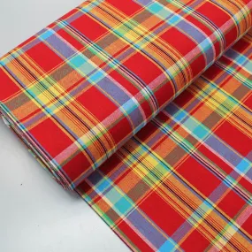 Dressmaking Madras Cotton Check - Red - Heffalump