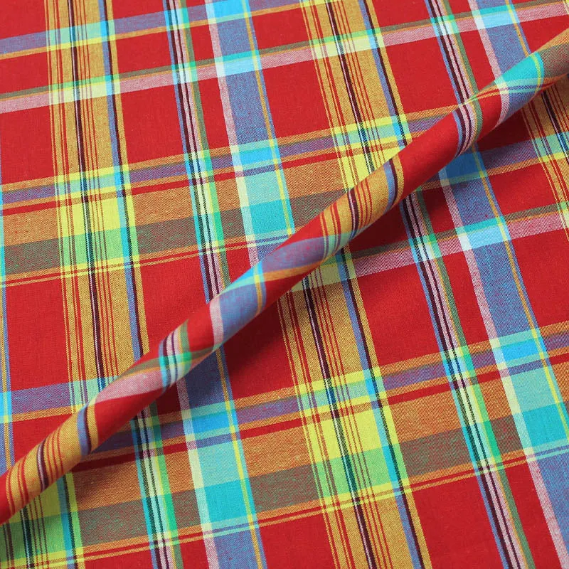 Dressmaking Madras Cotton Check - Red - Heffalump