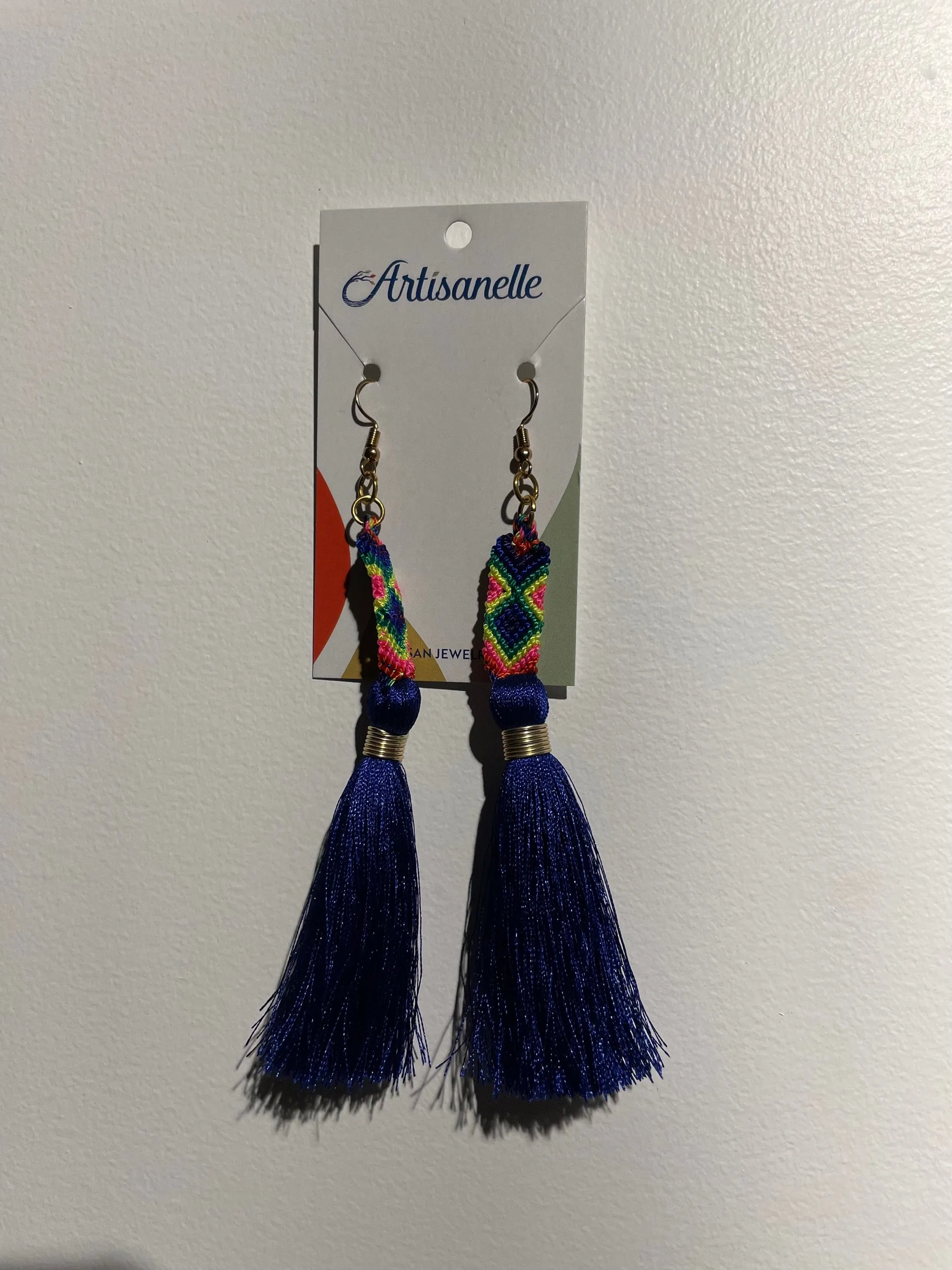 Earrings with Pattern & Tassel