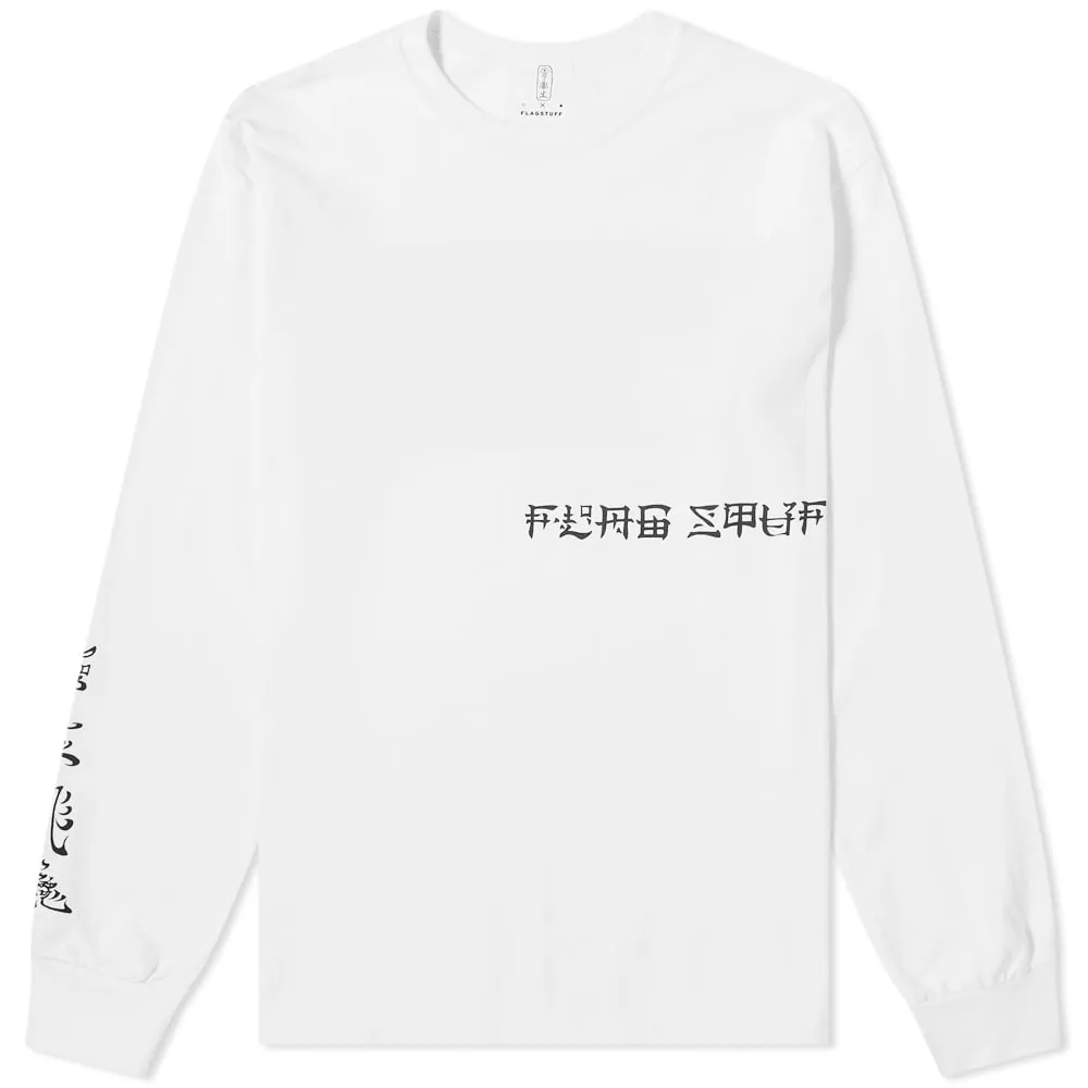 FLAGSTUFF x Kaneko Tomiyuki Long Sleeve World Serpent TeeWhite