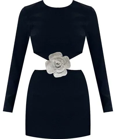 Gigii's Women's Black Marcella Rose Holiday Dress