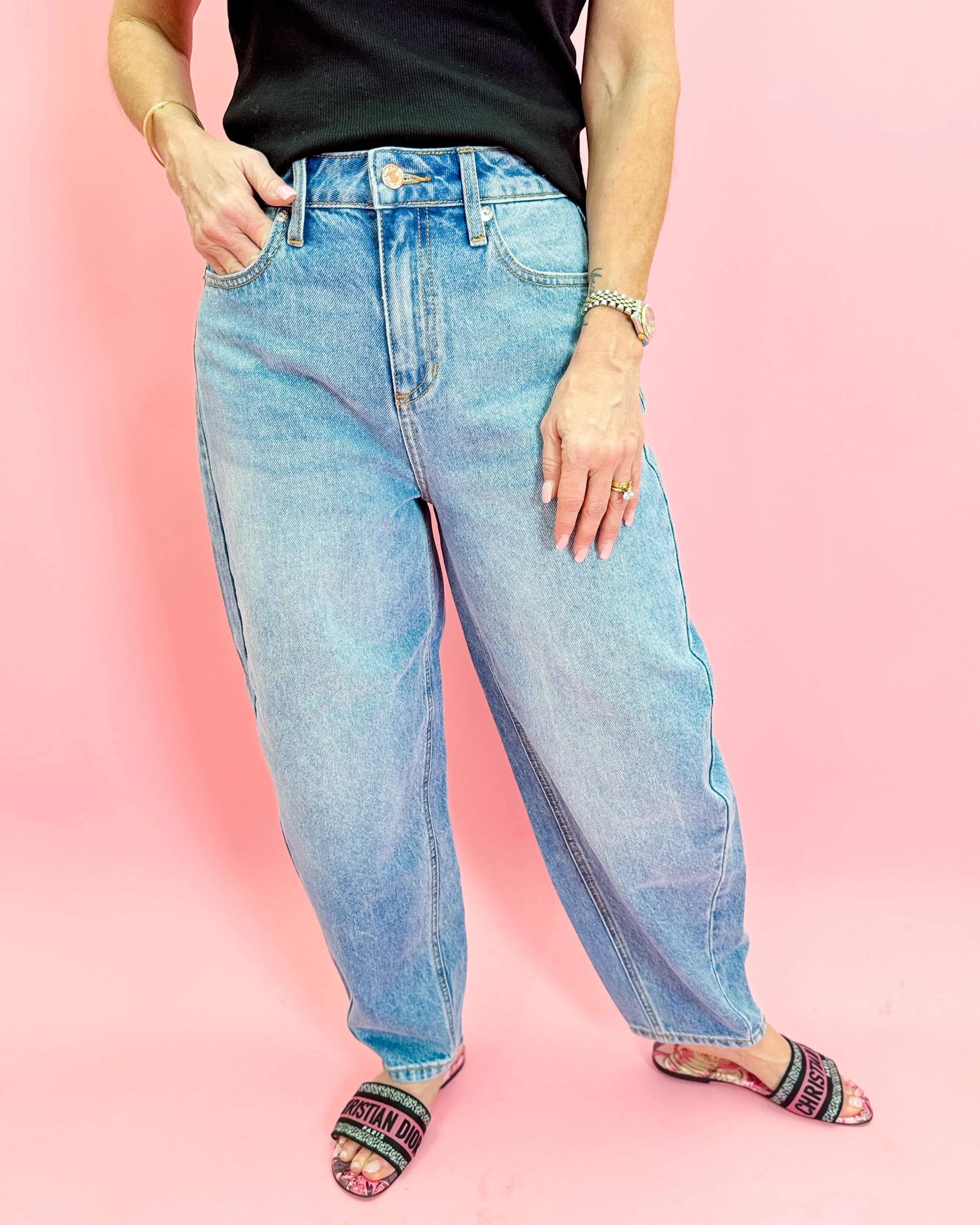 High Rise Barrel Medium Vintage Jeans