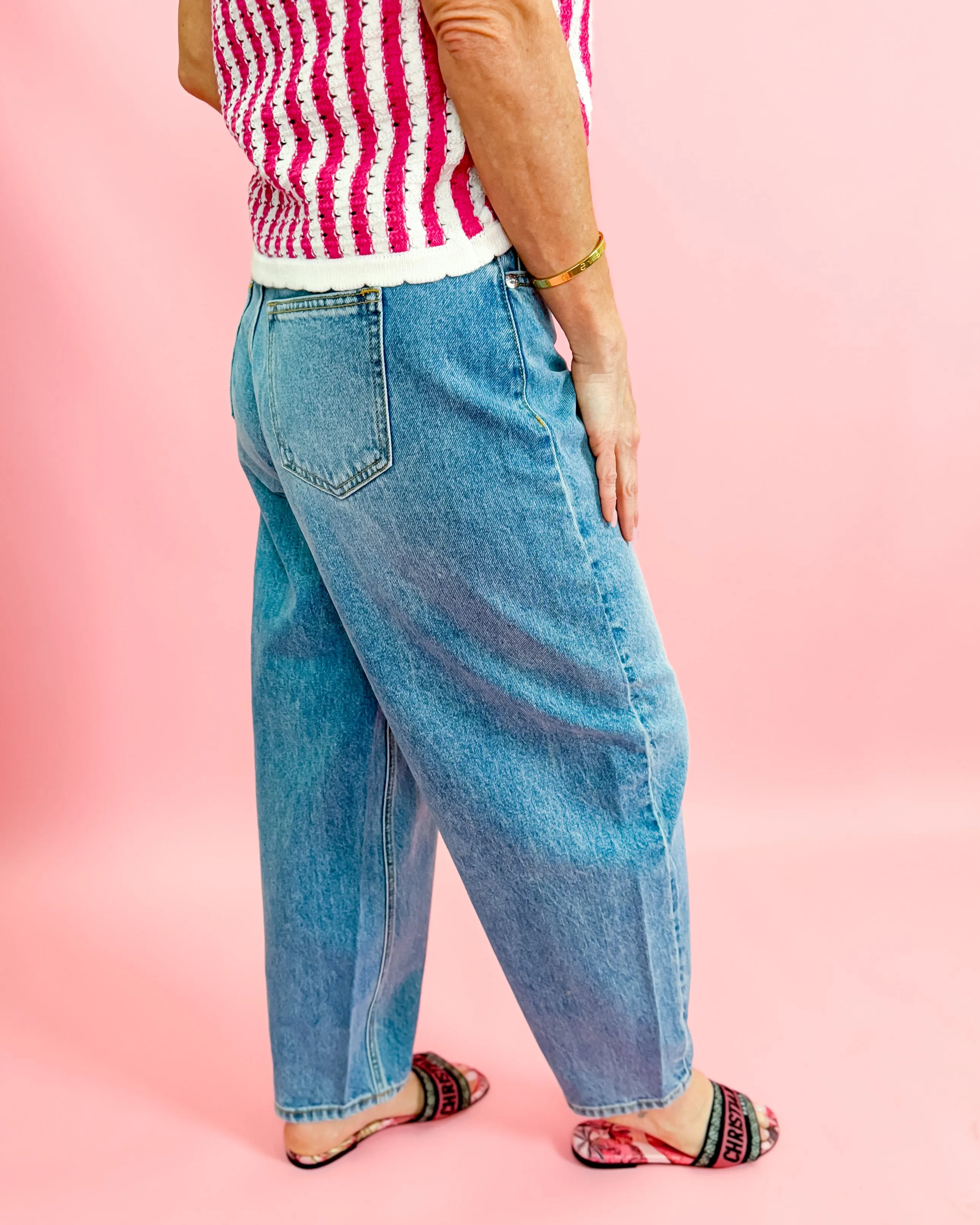 High Rise Barrel Medium Vintage Jeans