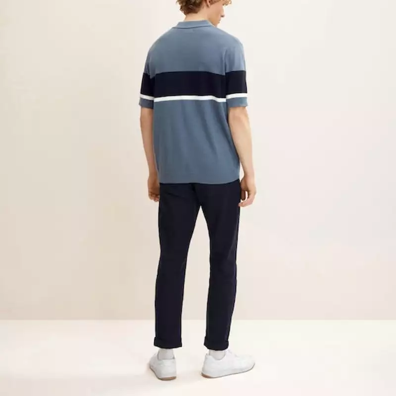 Jone Knitted Short Sleeve Polo Shirt (Navy/Blue)