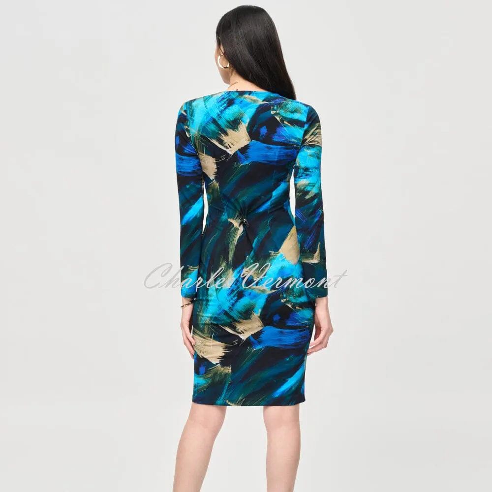 Joseph Ribkoff Abstract Print Wrap Dress - Style 243072