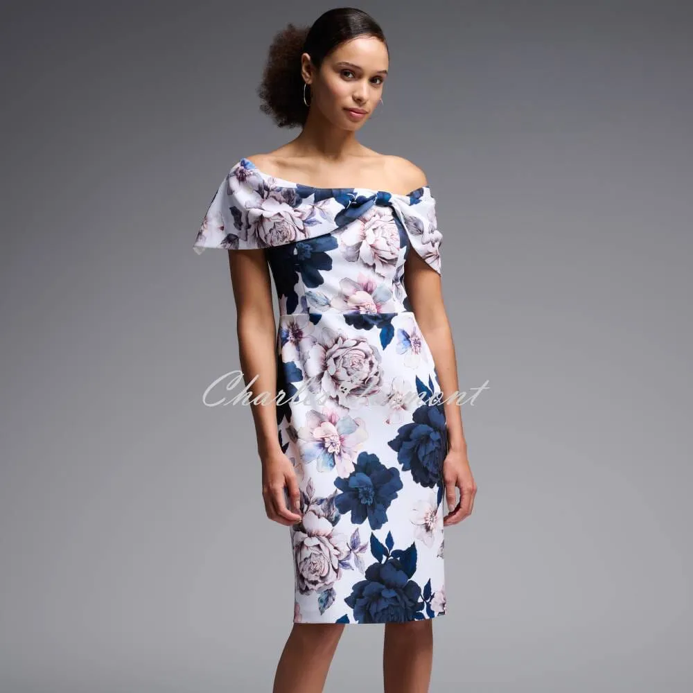 Joseph Ribkoff Floral Off-the-Shoulder 'Signature' Dress - Style 231745