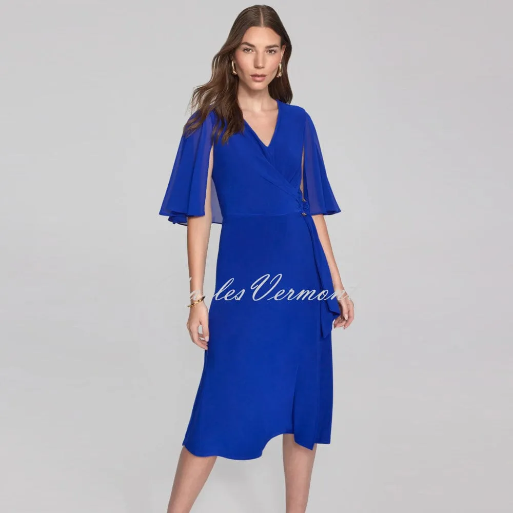 Joseph Ribkoff 'Signature' Dress With Cape Sleeve - Style 231757 (Royal Sapphire)