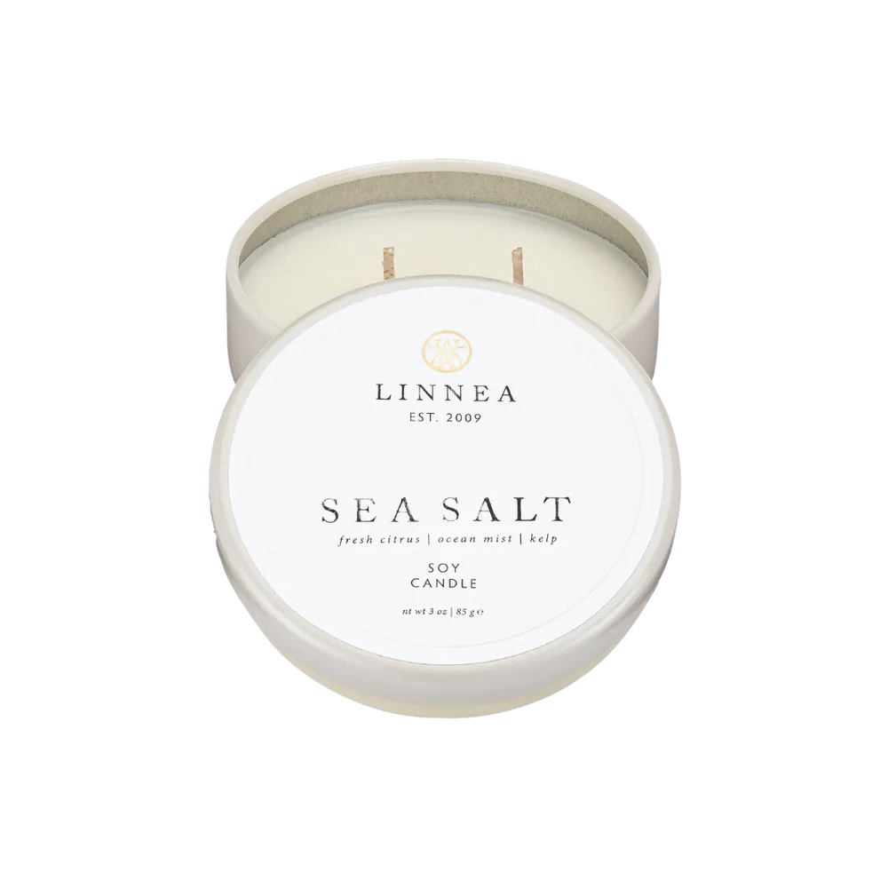 Linnea Sea Salt Petite Two Wick Candle