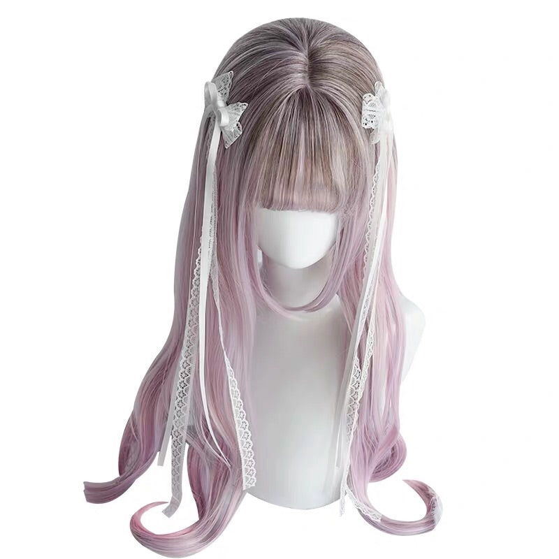 LOLITA PINK INK LONG CURLY WIG BY31069